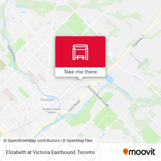 Elizabeth at Victoria Eastbound map