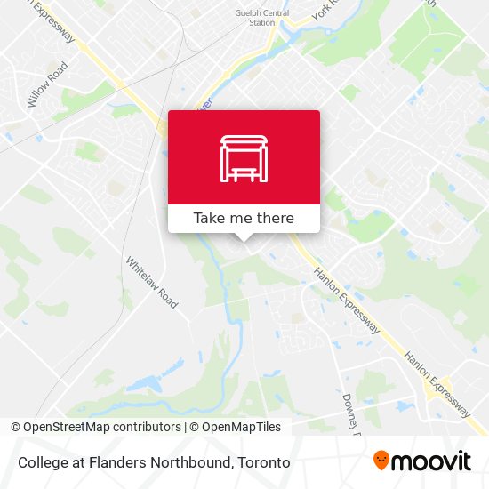 College at Flanders Northbound map
