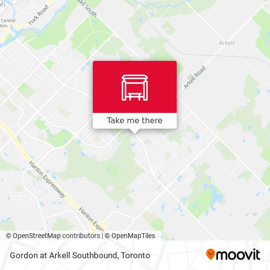 Gordon at Arkell Southbound map