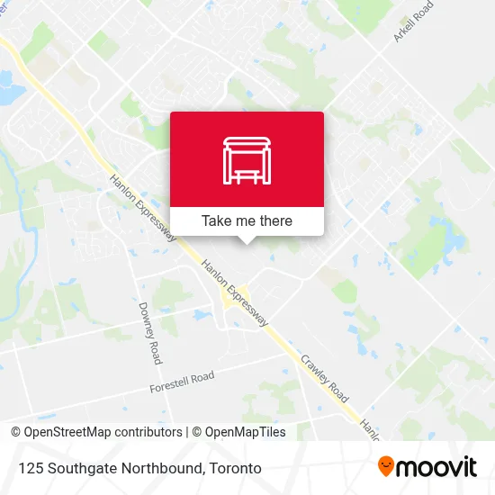 125 Southgate Northbound map