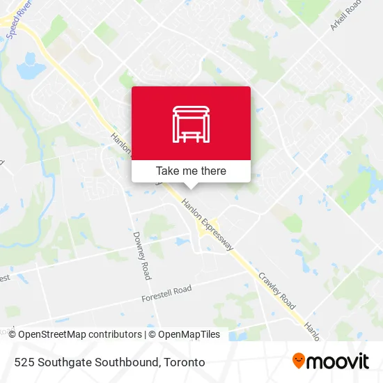 525 Southgate Southbound map