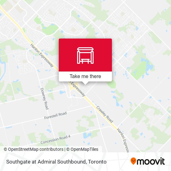 Southgate at Admiral Southbound map