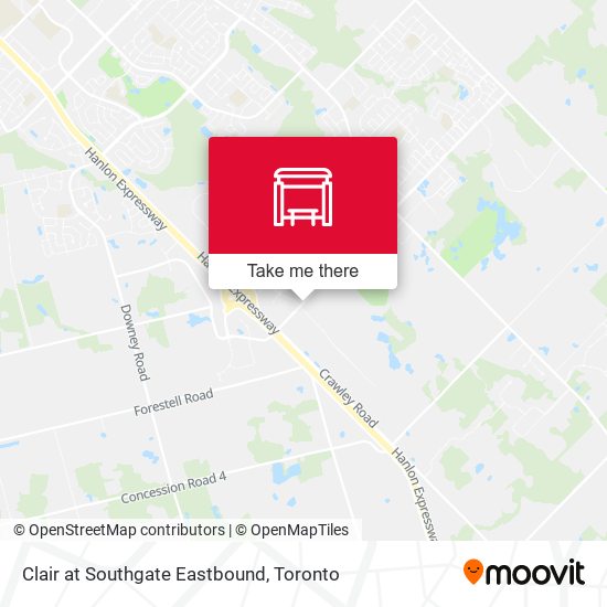 Clair at Southgate Eastbound map