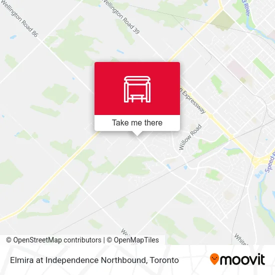 Elmira at Independence Northbound map