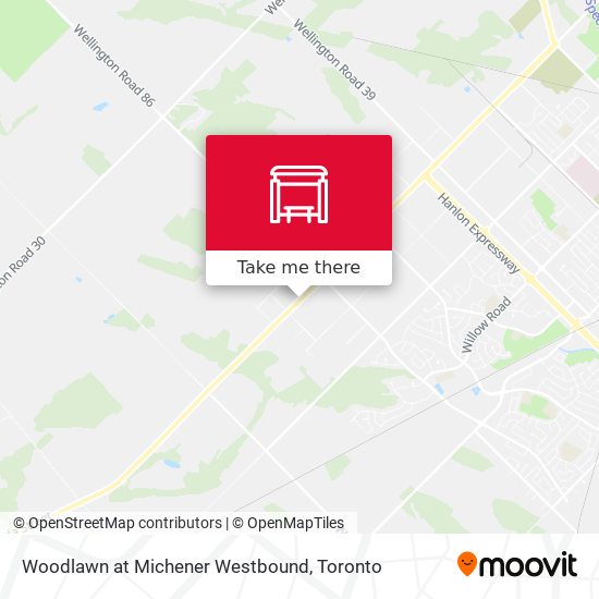 Woodlawn at Michener Westbound map