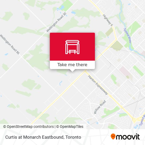 Curtis at Monarch Eastbound map
