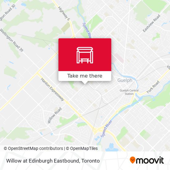 Willow at Edinburgh Eastbound map