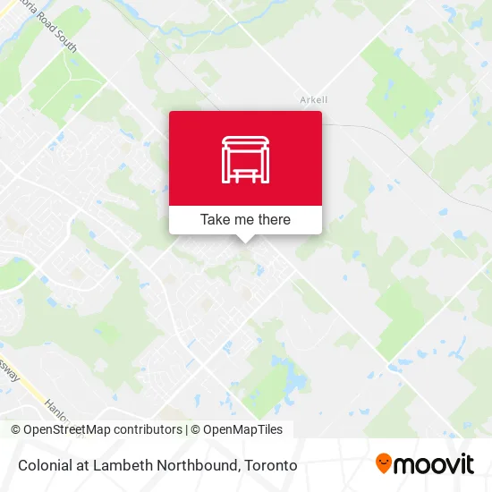 Colonial at Lambeth Northbound map