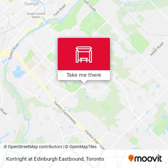 Kortright at Edinburgh Eastbound map