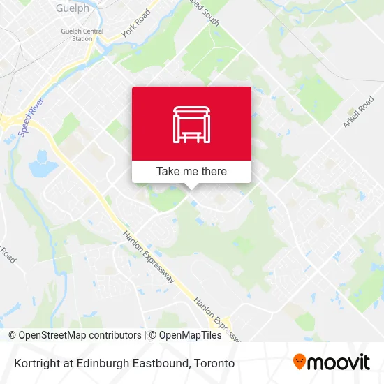 Kortright at Edinburgh Eastbound map