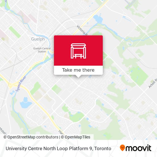 University Centre North Loop Platform 9 map