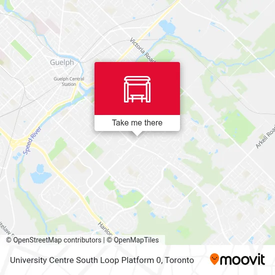 University Centre South Loop Platform 0 map