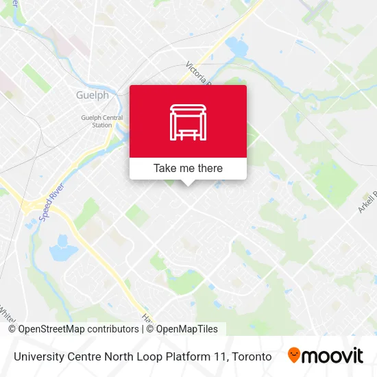University Centre North Loop Platform 11 map