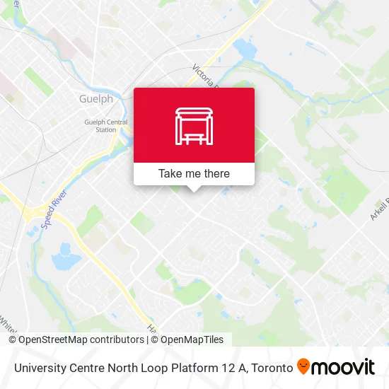 University Centre North Loop Platform 12 A map