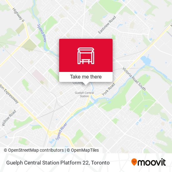 Guelph Central Station Platform 22 plan
