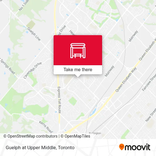 Guelph at Upper Middle map