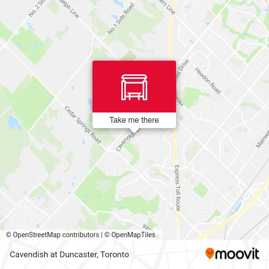 Cavendish at Duncaster map