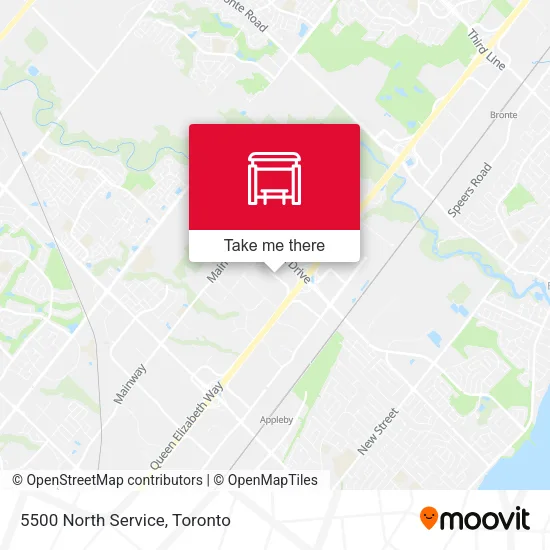 5500 North Service map