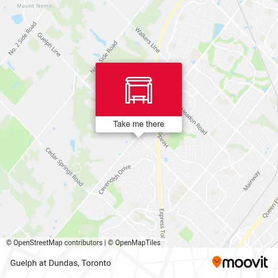 Guelph at Dundas map