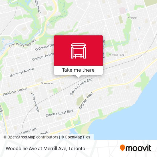 Woodbine Ave at Merrill Ave map