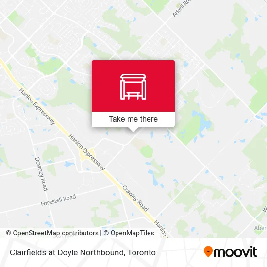 Clairfields at Doyle Northbound map