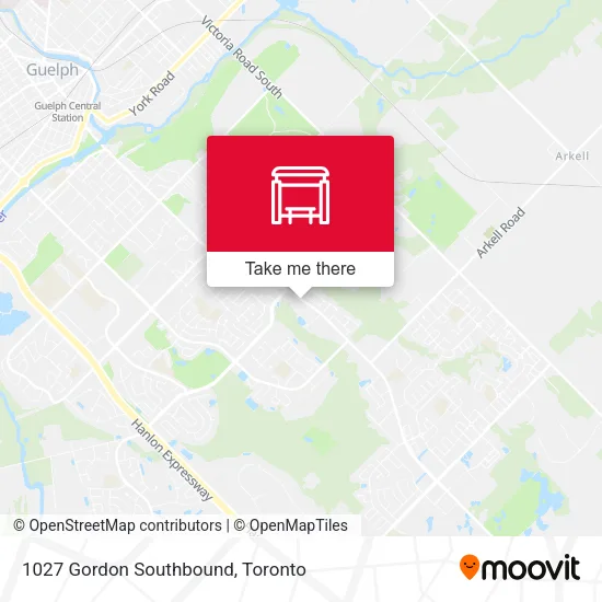 1027 Gordon Southbound map