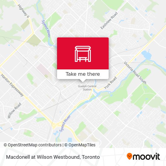 Macdonell at Wilson Westbound map