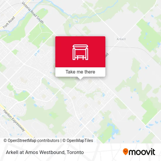 Arkell at Amos Westbound map