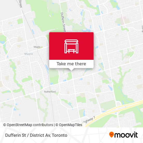 Dufferin St / District Av map