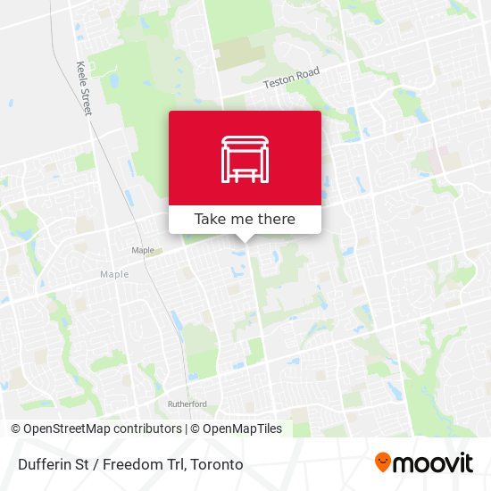 Dufferin St / Freedom Trl map