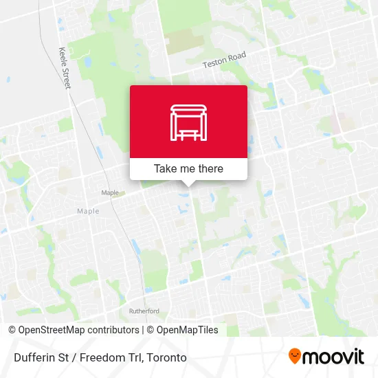Dufferin St / Freedom Trl map