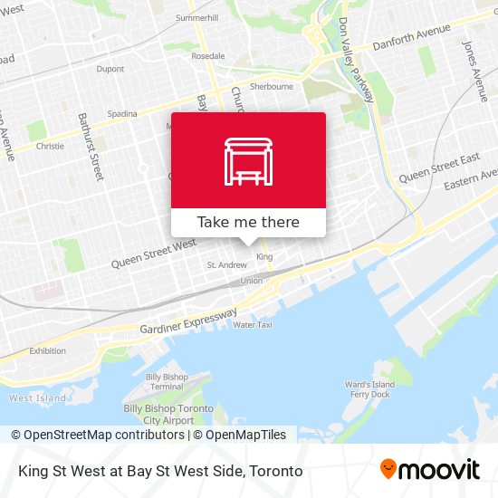 King St West at Bay St West Side map