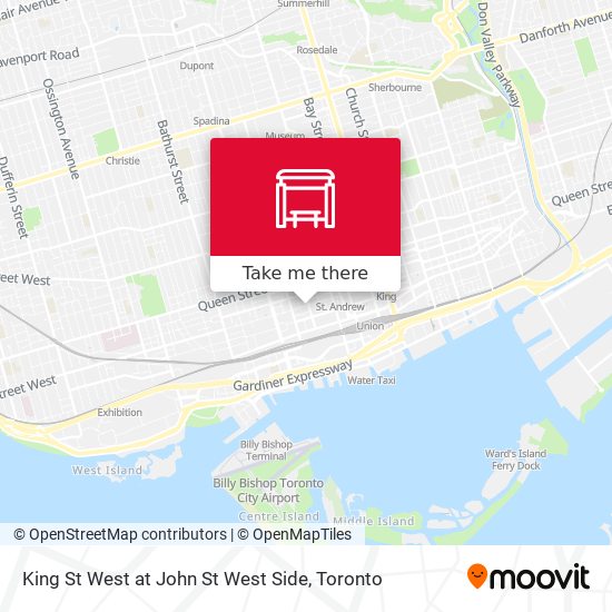 King St West at John St West Side map
