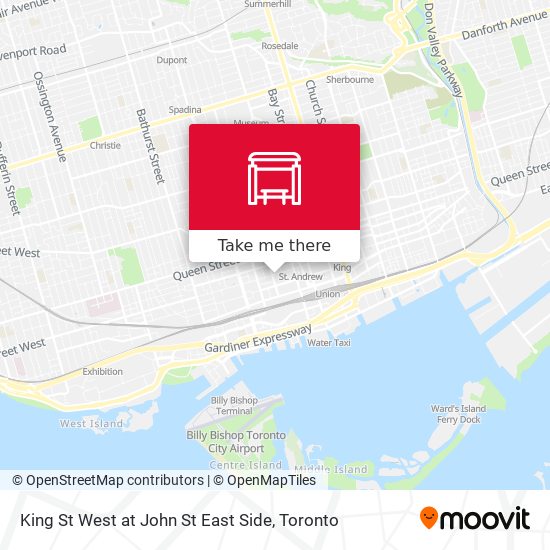 King St West at John St East Side map