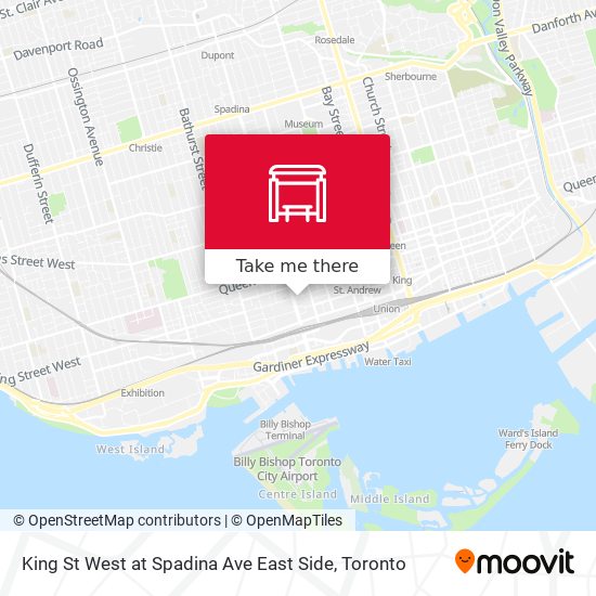 King St West at Spadina Ave East Side plan