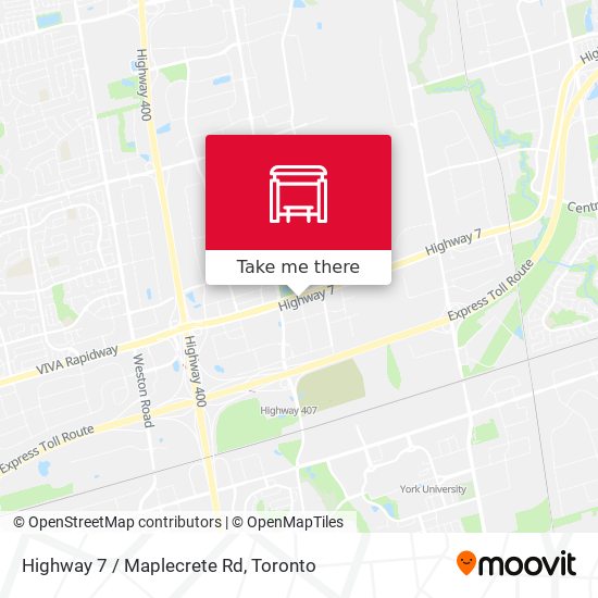 Highway 7 / Maplecrete Rd map
