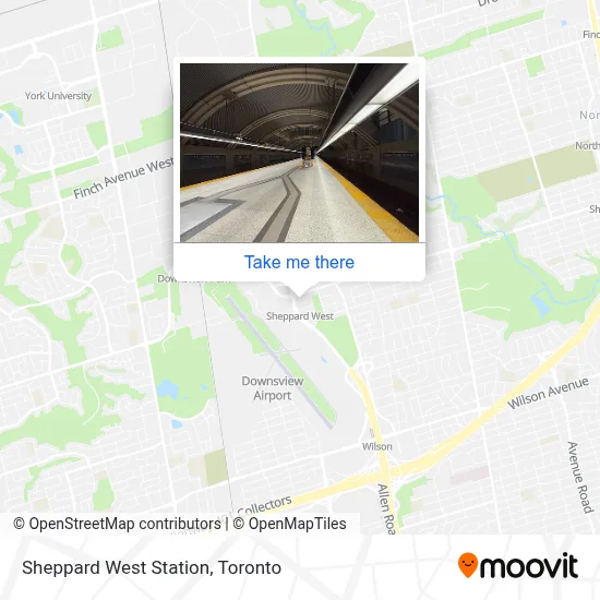 Sheppard West Station map