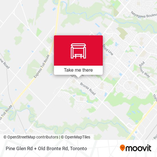 Pine Glen Rd + Old Bronte Rd map