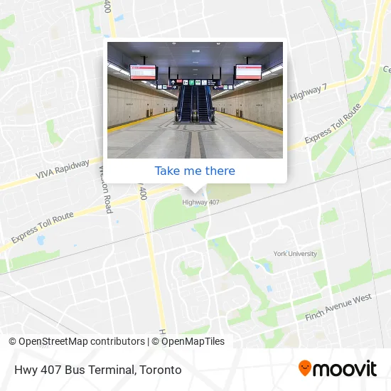 Hwy 407 Bus Terminal map