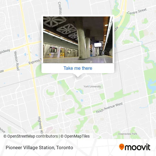 Pioneer Village Station map