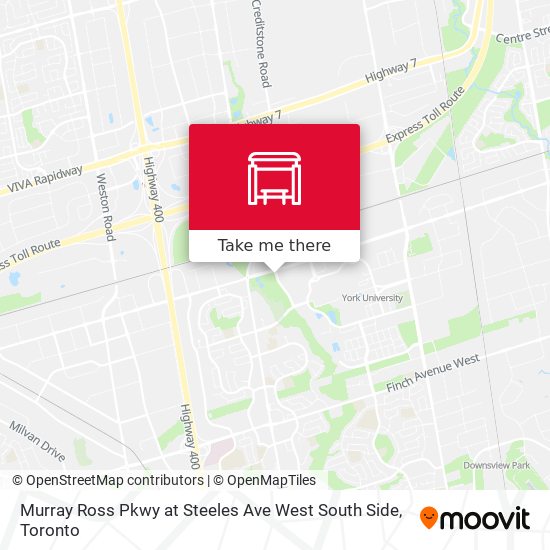 Murray Ross Pkwy at Steeles Ave West South Side map