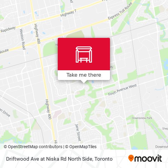 Driftwood Ave at Niska Rd North Side map
