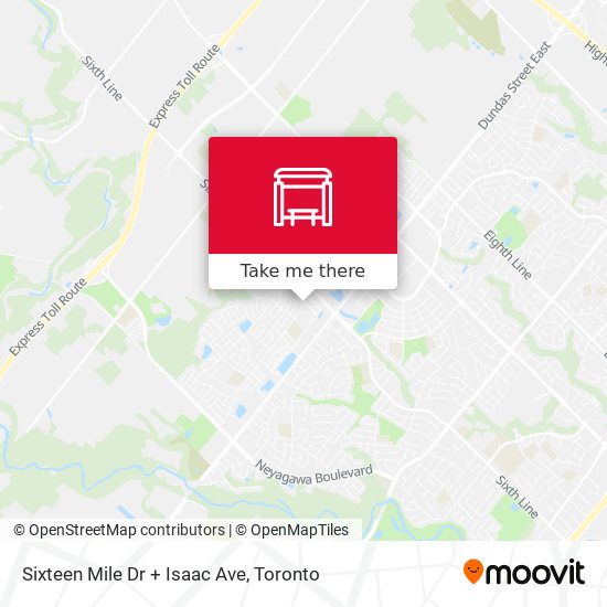Sixteen Mile Dr + Isaac Ave map