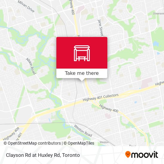 Clayson Rd at Huxley Rd map