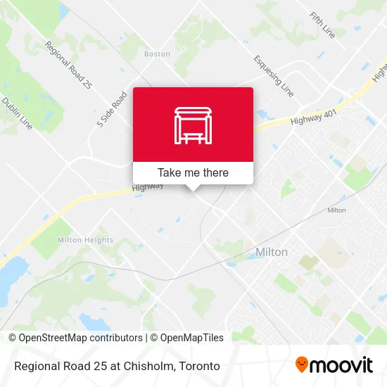 Regional Road 25 at Chisholm map