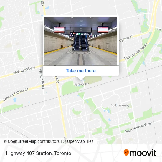 Highway 407 Station map
