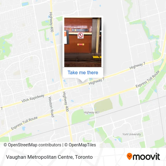Vaughan Metropolitan Centre map