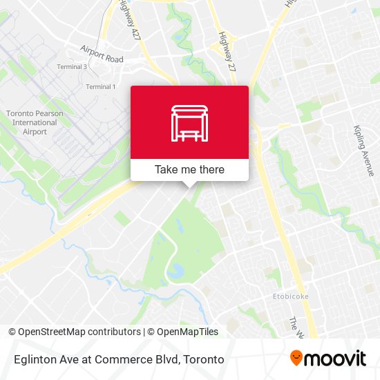 Eglinton Ave at Commerce Blvd map