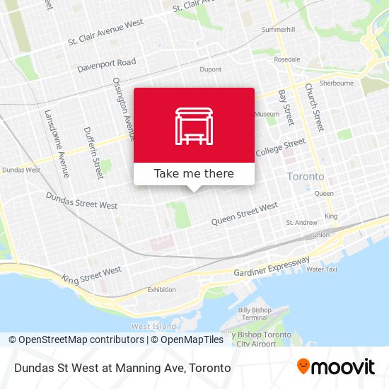 Dundas St West at Manning Ave map