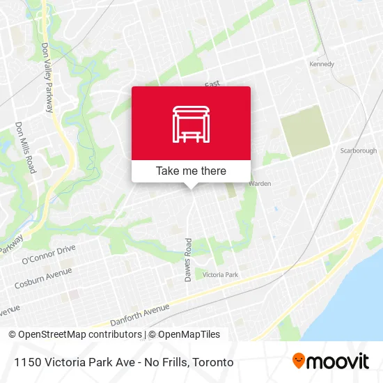 1150 Victoria Park Ave - No Frills map